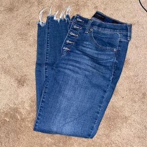Lucky Brand Raw Hem Skinny Jeans, size 4